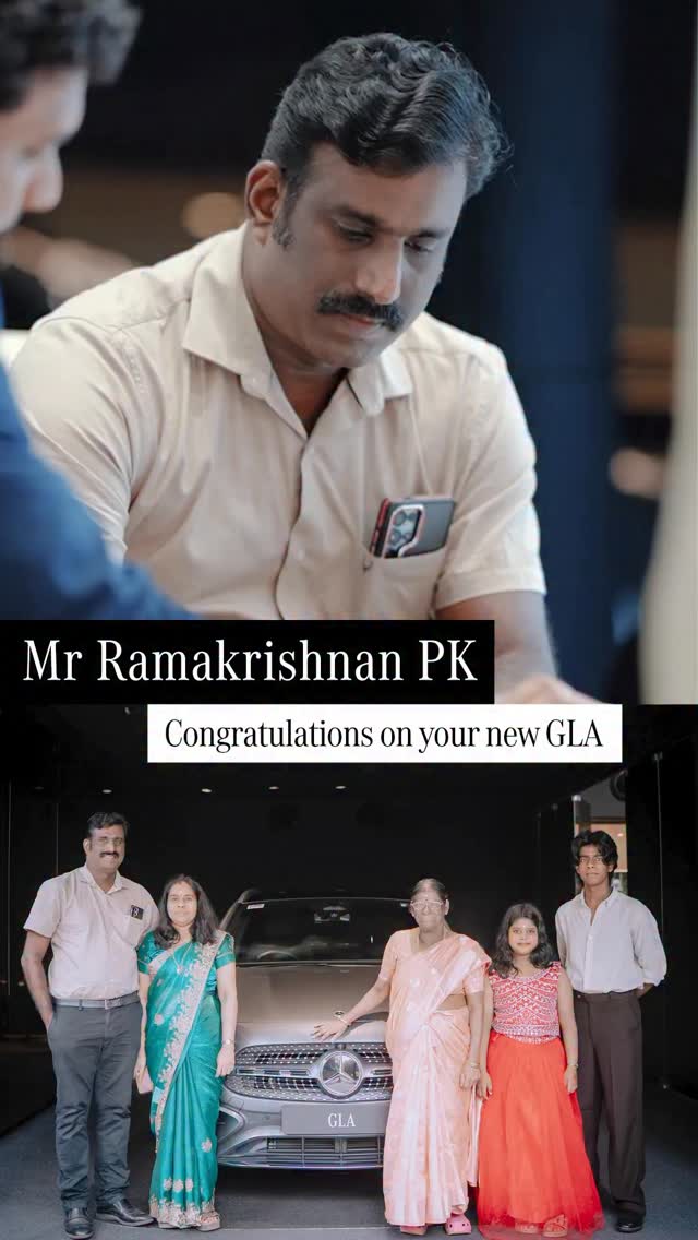 Congratulations Mr Ramakrishnan PK on your Mercedes Benz GLA