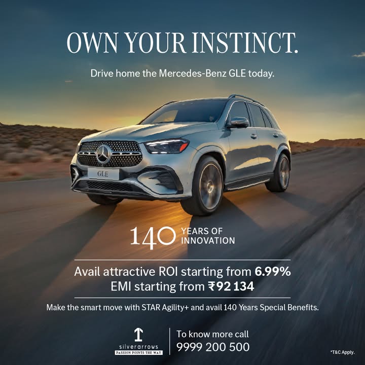 Drive home the Mercedes Benz GLE. Make the smart move with STAR Agility and avail 140 Years Special Benefits