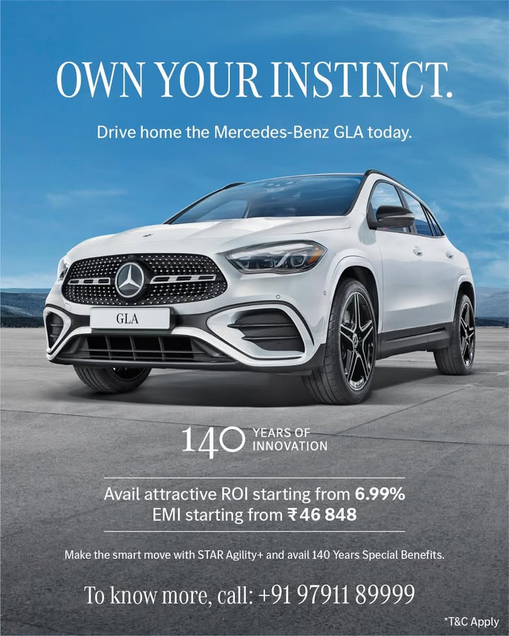 Celebrating 140 years of innovation, the Mercedes Benz GLA embodies progressive luxury with its striking design, advanced te...