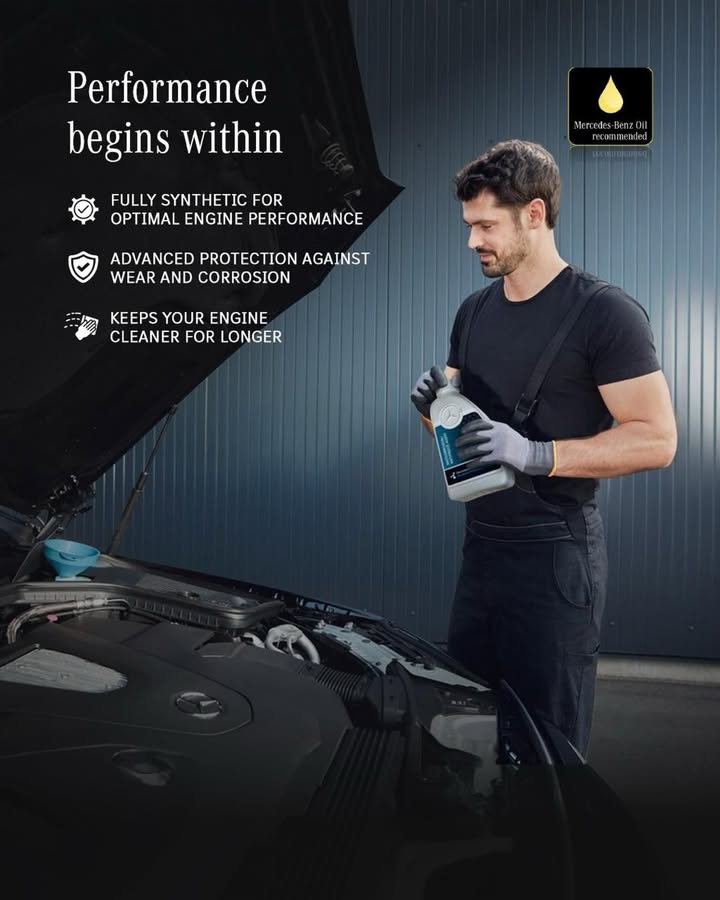 Get that optimal engine performance only with Mercedes Benz Oil. For more information call Landmark Cars 80009 62000. . 