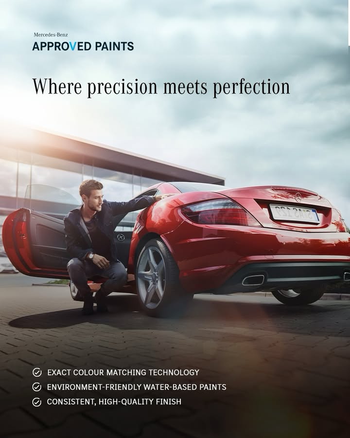 Get high quality finish and that perfect shine with Mercedes Benz Approved Paints