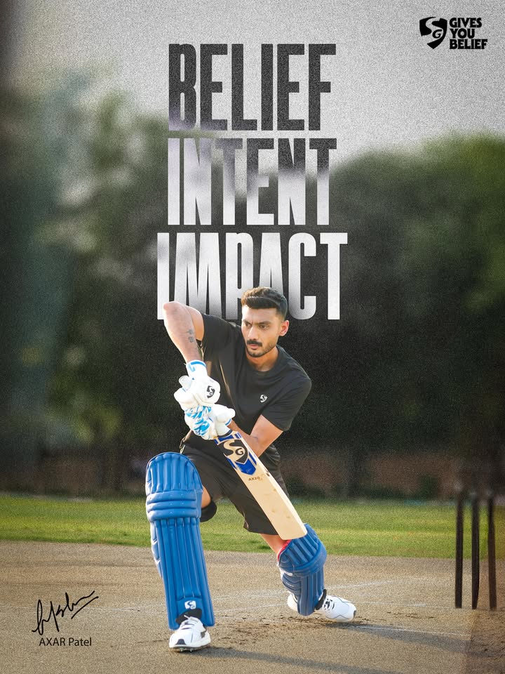 Belief. Intent. Impact. believebecome axarpatel cricket sggivesyoubelief