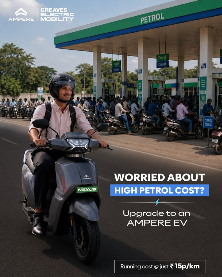 Petrol hikes got you stressed Time to switch lanes Switch to an Ampere EV, a range of award winning scooters built...