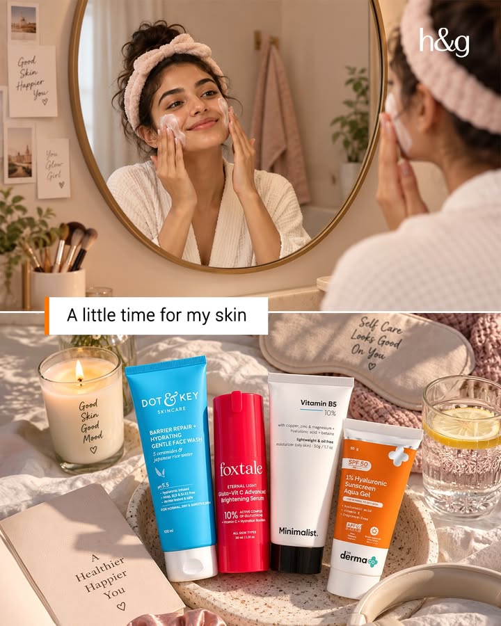 Sunday plans DND self care mode ON Skincare, haircare a little masking, priorities first