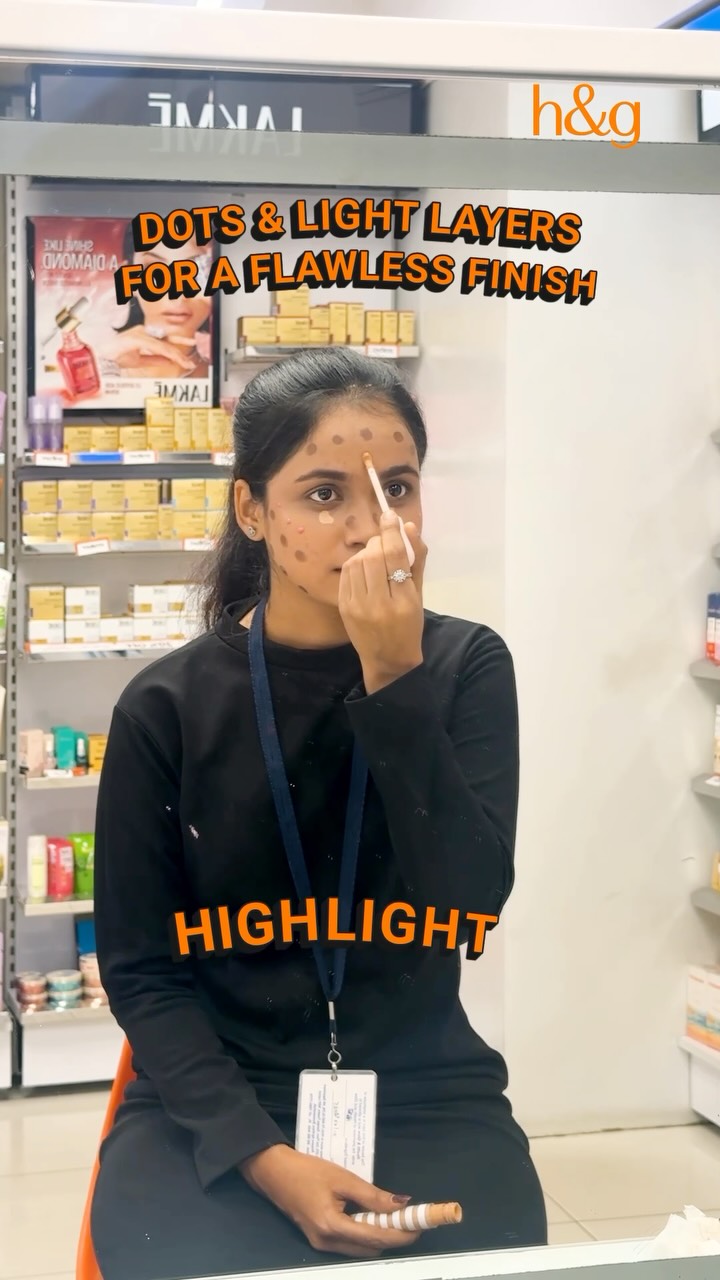 Our Beauty Expert connected the dots literally Contour, blush highlight placed, dotted and blended to perfe...