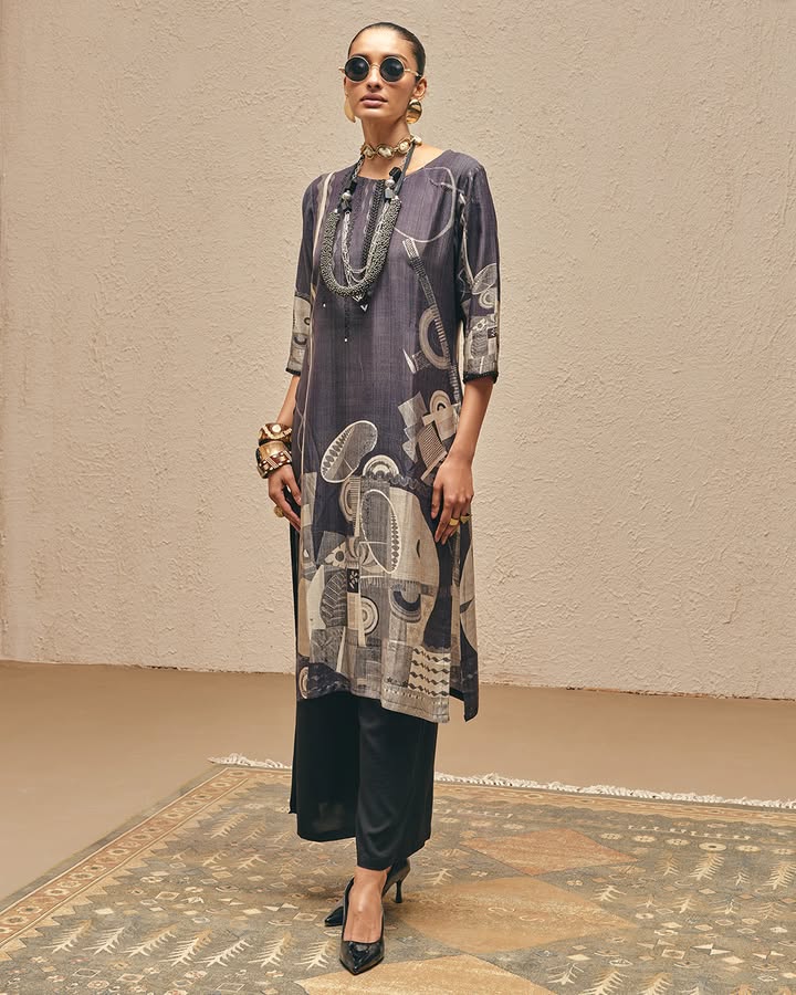 Bold prints, timeless elegance Where contemporary style meets effortless sophistication EthnicWear ModernEleganc...