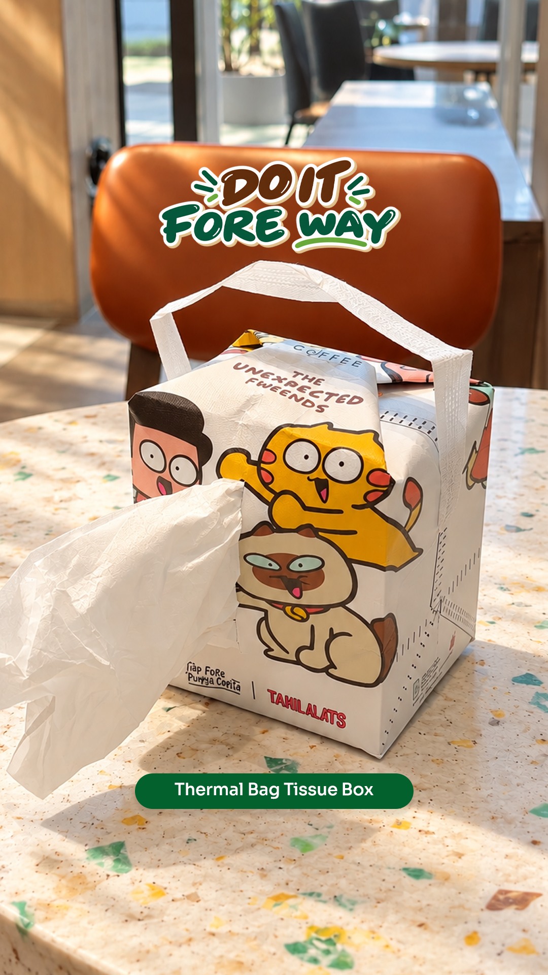 Your Fore Thermal Bag deserves a second life Kali ini di konten DoItForeWay, kita ubah jadi tissue bag yang bis...