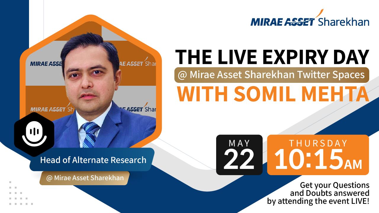 Join our Head of Alternate Research Mr. Somil Mehta tomorrow, May 22nd, 2025, at 10 15 am for a live discussion and analysis on your Expiry Day Trading Strategy LIVE on our Twitter Spaces. Join the link https x Join our Head of Alternate Research Mr