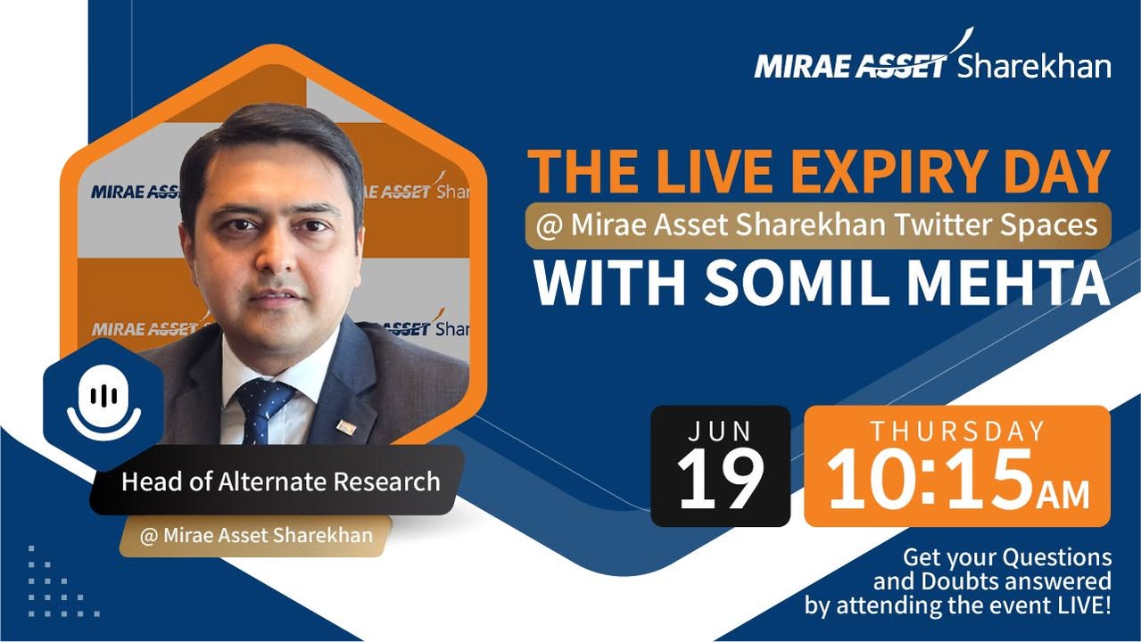 Want an edge to your Nifty Expiry Options Trading Day every Thursday Then join our Head of Alternate Research Somil Mehta Tomorrow, June 19th, 2025, at 10 15 am for a live discussion and analysis on your Expiry Day Trading Strategy LIVE on our Twitte... Want an edge to your Nifty Expiry Options Trading Day every Thursday Then join our Head of Alternate Research Somil Mehta...