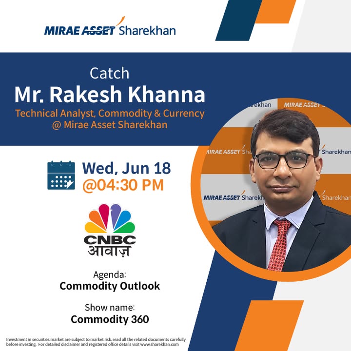 Get the latest updates on the commodity market directly from the expert Mr. Rakesh Khanna, Technical Analyst, Commodity Currency at Mirae Asset Sharekhan, Today 04 30 PM CNBC Awaaz Show name COMMODITY 360 Disclaimer https rb Get the latest updates on the commodity market directly from the expert Mr