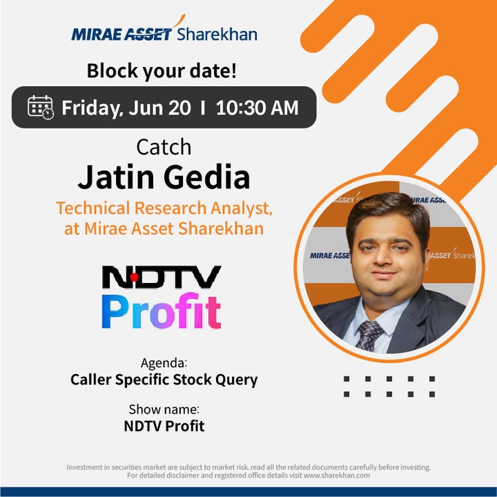 Gain valuable market insights from Mr. Jatin Gedia , Technical Research Analyst, at Mirae Asset Sharekhan , Mr Gain valuable market insights from Mr. Jatin Gedia , Technical Research Analyst, at Mirae Asset Sharekhan , Mr