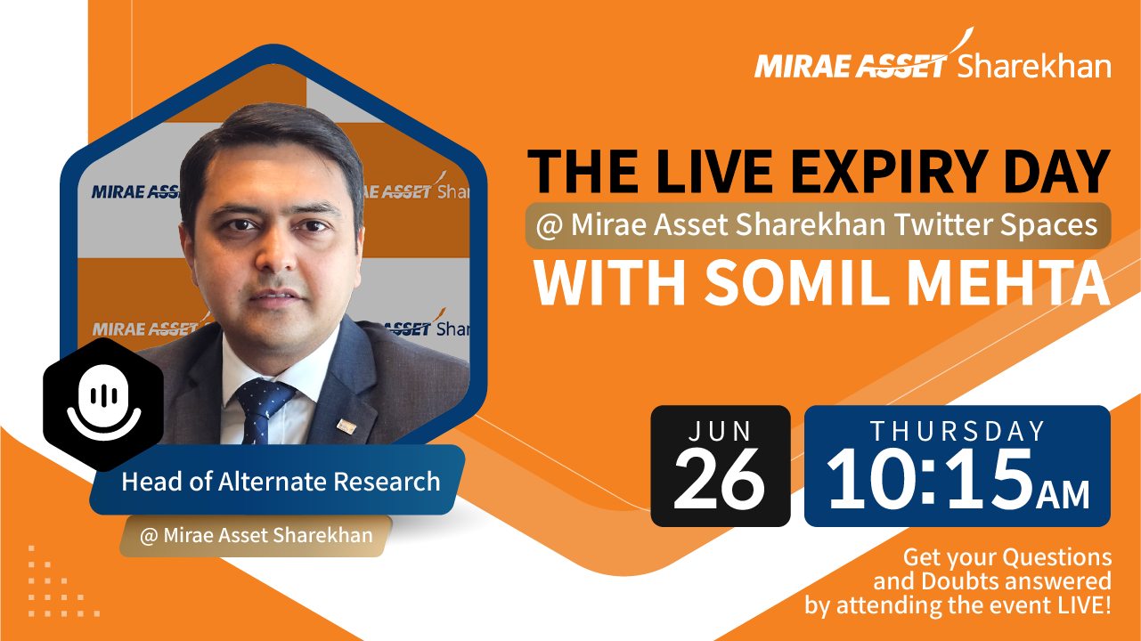 EXPIRY DAY IS ALMOST HERE Want an edge to your Nifty Expiry Options Trading Day Then join our Head of Alternate Research Somil Mehta Tomorrow, June 26th, 2025, at 10 15 am for a live discussion and analysis on your Expiry Day Trading Strategy LIVE on... EXPIRY DAY IS ALMOST HERE Want an edge to your Nifty Expiry Options Trading Day Then join our Head of Alternate Research ...
