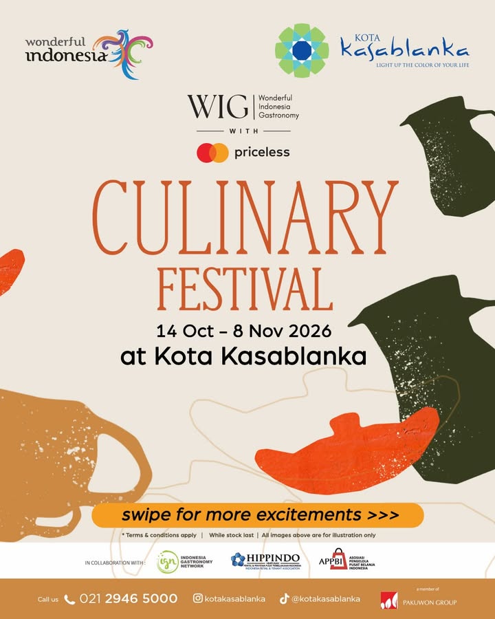 Culinary Festival is here Kota Kasablanka menghadirkan Culinary Festival bersama Wonderful Indonesia Gastronomy...