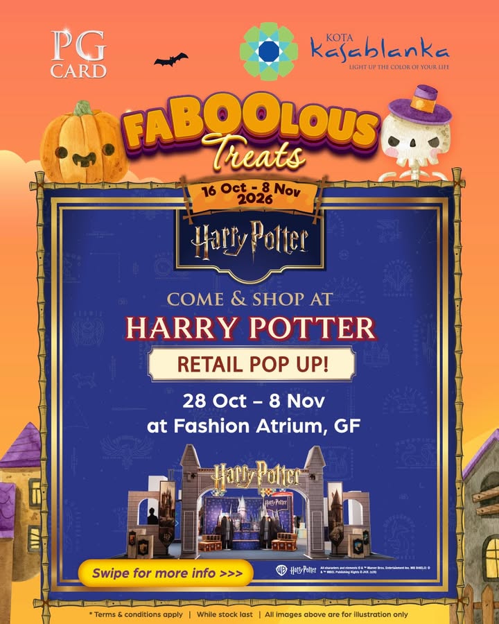 Calling all Potterheads Kunjungi Harry Potter Retail Pop Up dan temukan koleksi favoritmu di Kota Kasablanka ...