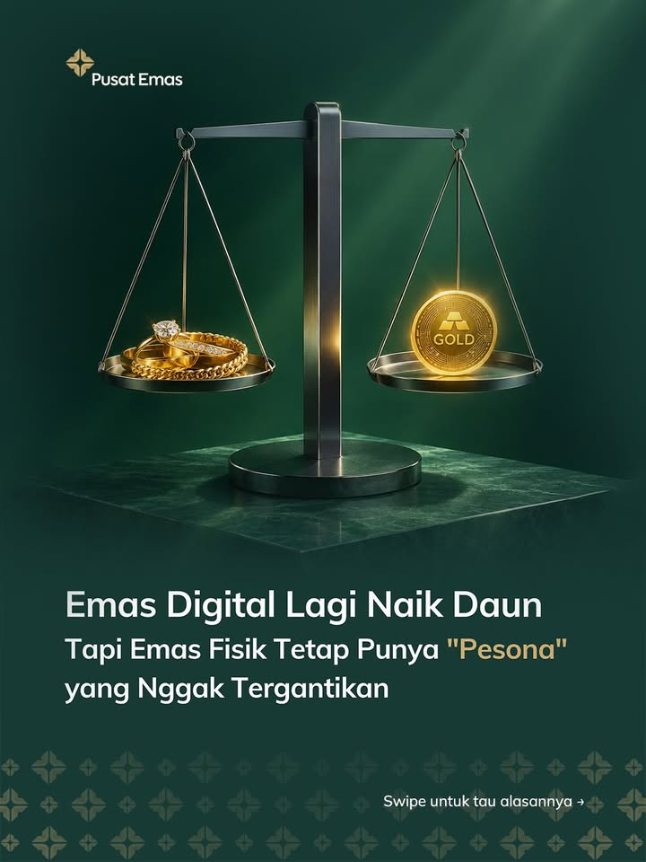 Emas Digital vs Emas Fisik, kamu lebih pilih yang mana Emas digital memang lebih praktis karena bisa dibeli dan di...