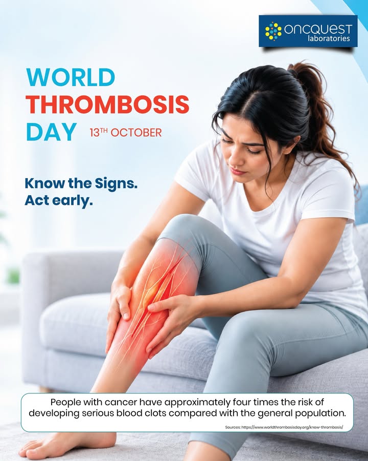 World Thrombosis Day 13 October A blood clot can be life threatening, but awareness and timely medical attention can make...