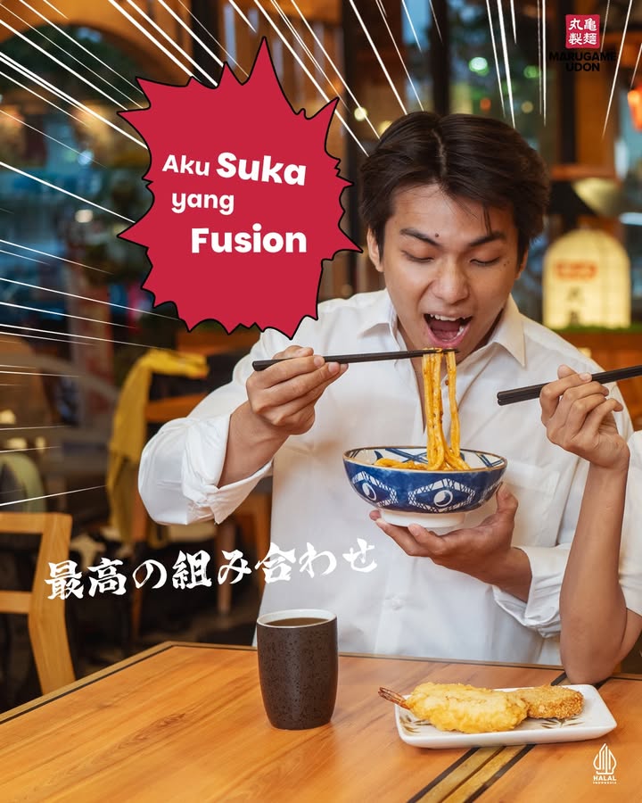 Team Fusion atau Team Authentic Jepang Nggak perlu pilih salah satu, karena di Marugame Udon kamu bisa nikmat...