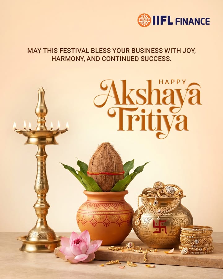 As Akshaya Tritiya marks a day of new beginnings, may it bring lasting prosperity, growth, and success to your journey