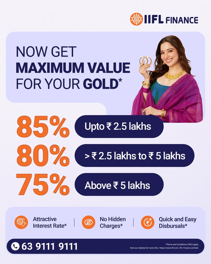 Gold Loan update that businesses shouldnt miss Get higher value on your gold with IIFL Finance, so your business plans neve...