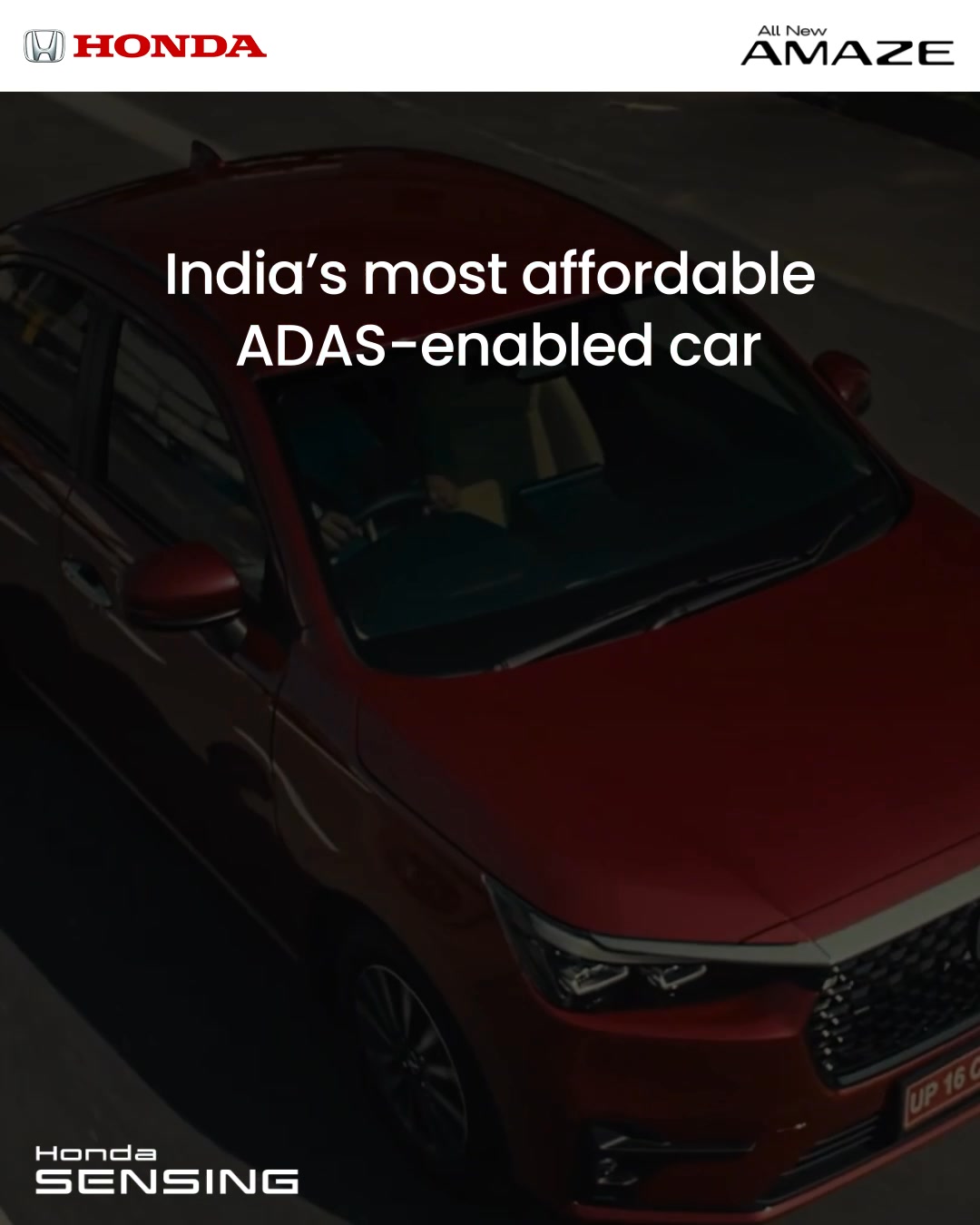 Cruise effortlessly on long drives with Adaptive Cruise Control feature of Honda SENSING ADAS
