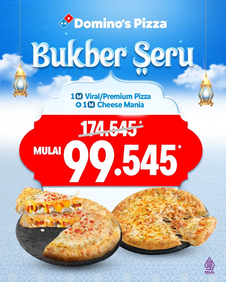 Tarik kejunya, Rekatkan Silaturahminya. Dua Medium Pizza dengan Banyak cerita