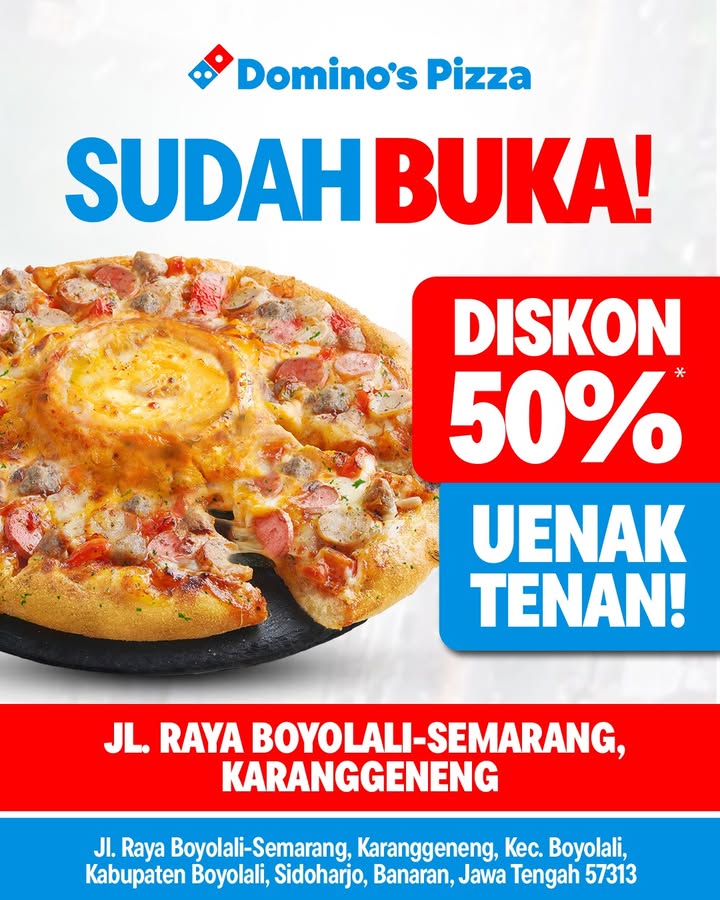 AYO RENE Rayakan Ramadan bersama Domino s Pizza. Kami SUDAH BUKA di Jl
