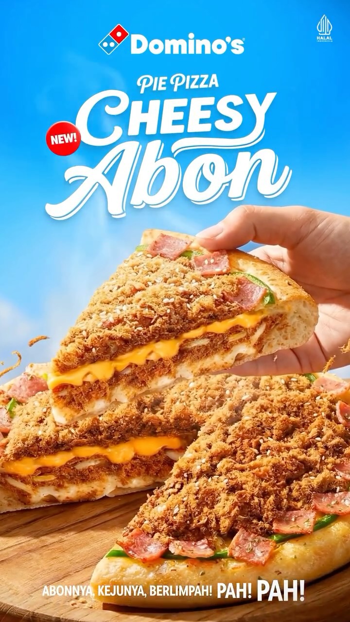 NEW Pie Pizza Chessy Abon Jadi yang pertama buat cobain pie pizza dengan topping ABONnya, KEJUnya, Berlimpah Pah...