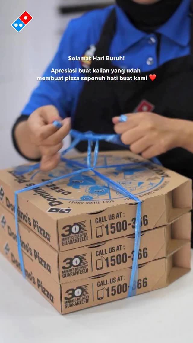 Terima kasih untuk kontribusi nyata tim store Dominos di seluruh Indonesia Selamat hari buruh untuk semua pekerja ...