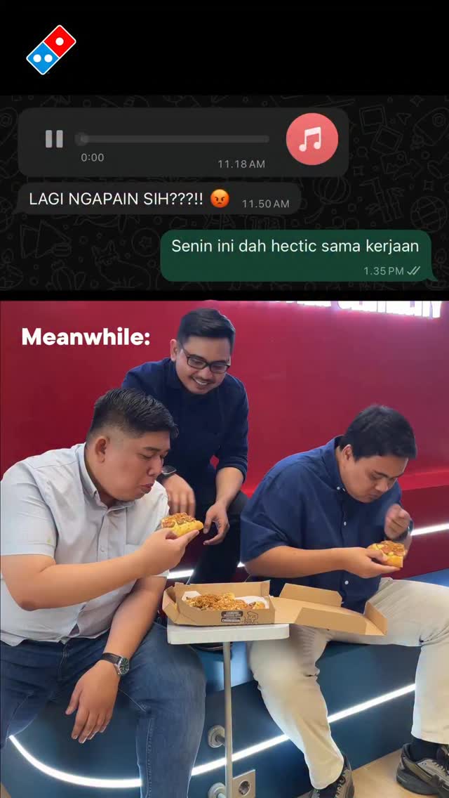 Senin pertama di bulan mei yuk bisa yuk Butuh asupan pizza Order di Dominos store terdekat atau melalui Domi...