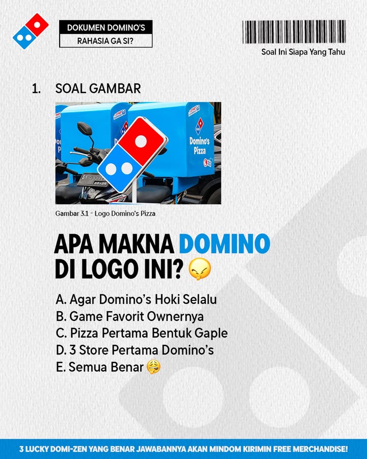 PAGI PAGI, WAKTUNYA BAGI BAGI Hayooo, bisa tebak Mindom bakal pilih random Domi zen yang jawabnya bener buat dikirimi...