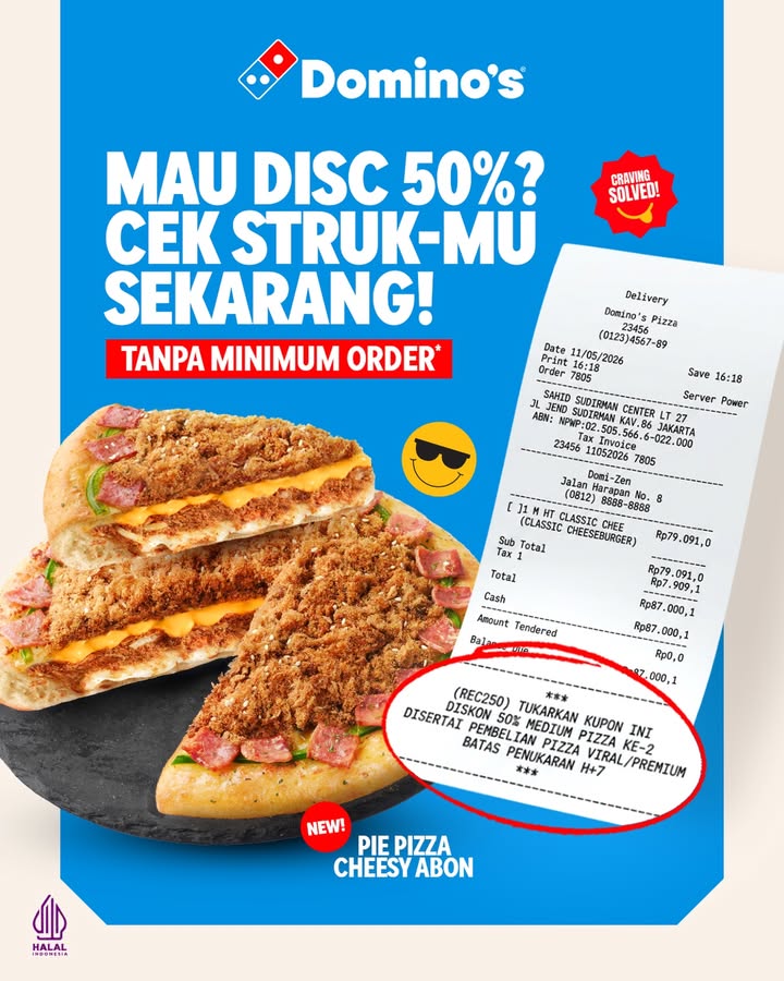 Cuma tukar struk bisa dapat DISKON 50 Cek bagian bawah struk, dan tukarkan struk dengan DISKON 50 untuk medi...