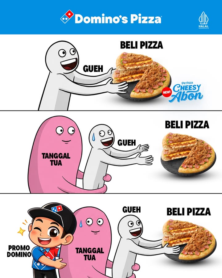 ME BE LIKE weekend di tanggal tua Untung ada promo Dominos Pizza Disc