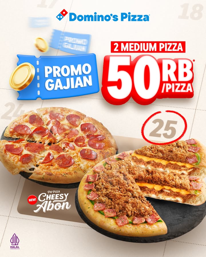 Tanggal tua kalo nga nyari promo, ya KECARIAN PROMO Biar dompet aman sampe gajian, gas buruan pesen Dominos Pizza ...