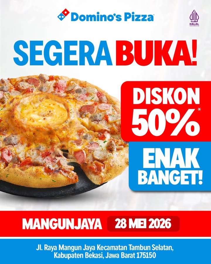 WARGA BEKASI READY MANGUNJAYA SIAP BUKA TGL 28 APRIL ini DISKON 50 menanti Mention temen2 kamu dan janga...