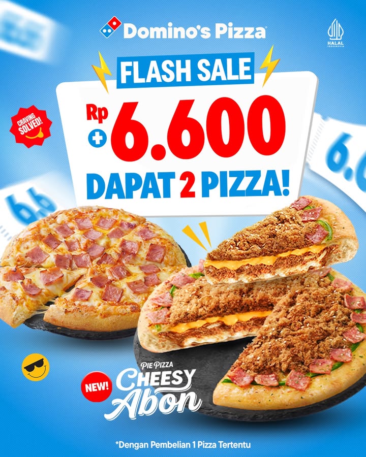 KOSONGIN JADWAL KAMU TGL 6 JUNI BESOK Dominos Pizza 6.6 double pizza day hadir lagi Cuma tambah 6