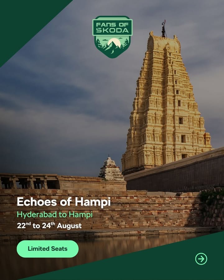 Embark on the Fans of koda Hampi Expedition, a captivating 3 day adventure from August 22nd to 24th, where every mile f...