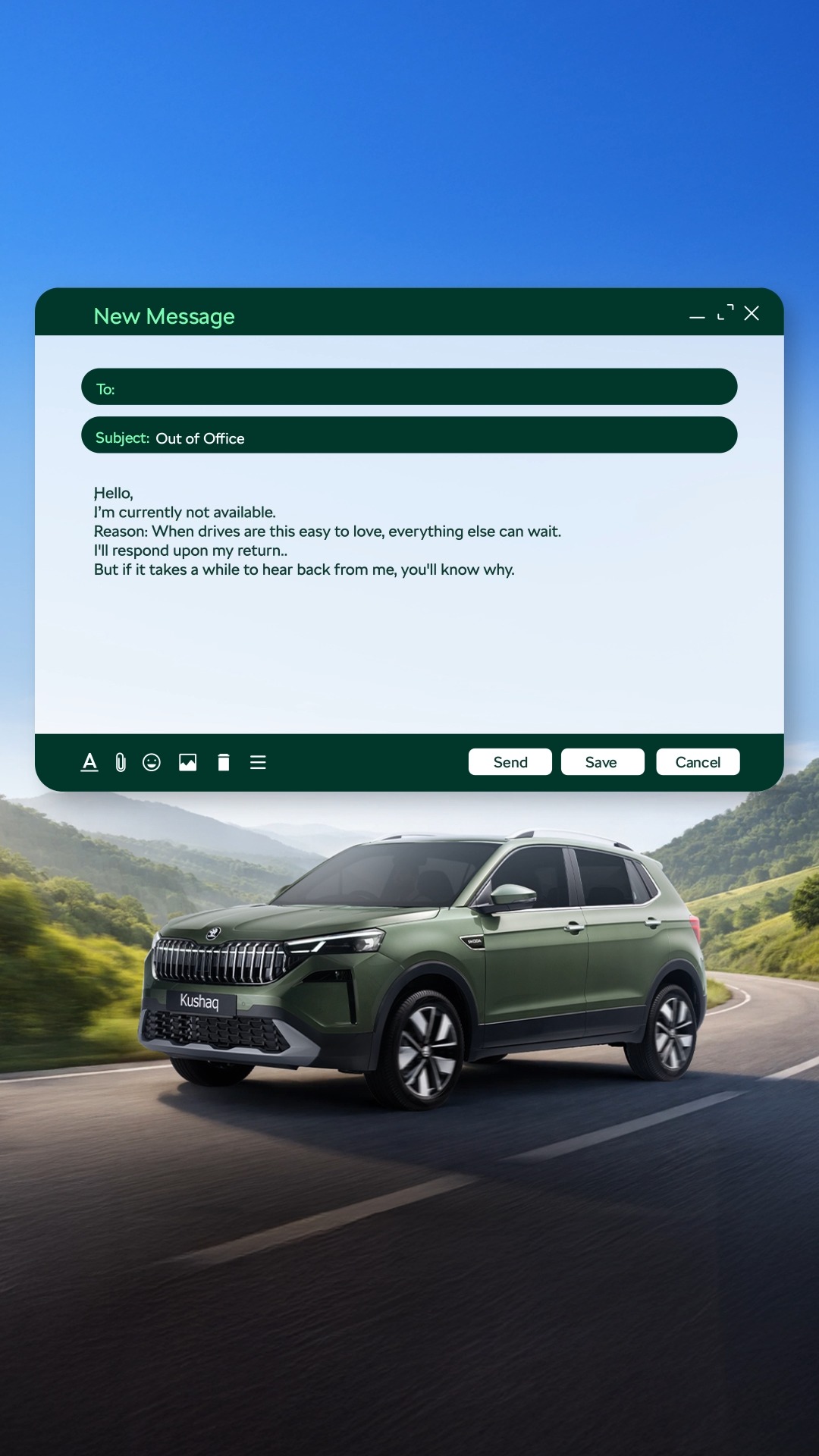 A drive so easy to love, you ll keep needing reasons to stay out of office That s the power of the new koda Kushaq, your...