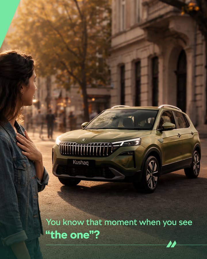 No warnings. No build up. Just one look and that is all it takes The new koda Kushaq is Easy to Love