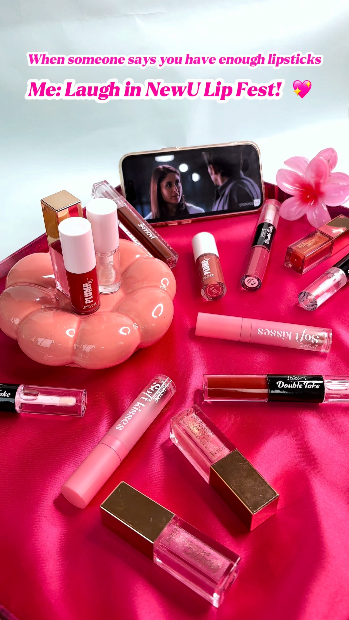 When someone dares to say You have enough lipsticks Me, channeling full Poo energy Ek chamaat maarungi agar au...