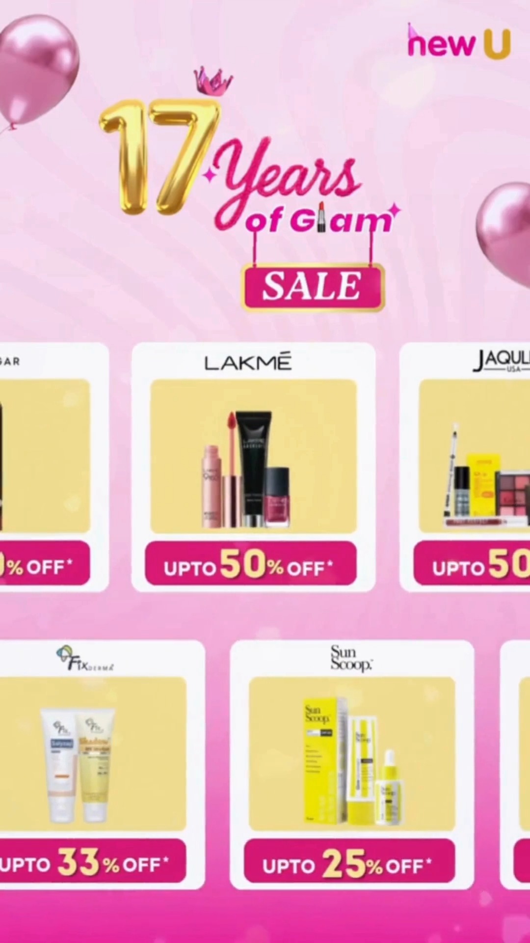 The beauty bash of the year is here NewU completes 17 years of glam were celebrating YOU with jaw dropping offers