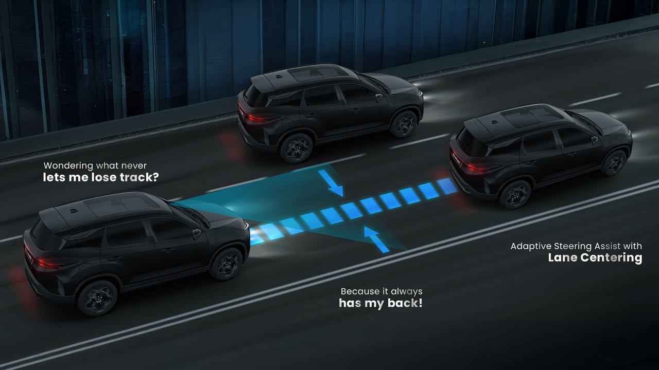 The feature that makes staying in line feel like a flex. ft. Adaptive Steering Assist with Lane Centering Visit https bit The feature that makes staying in line feel like a flex. ft