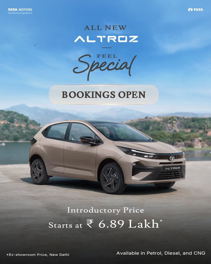 A special feeling you can now book. All New ALTROZ bookings now open. Visit https bit