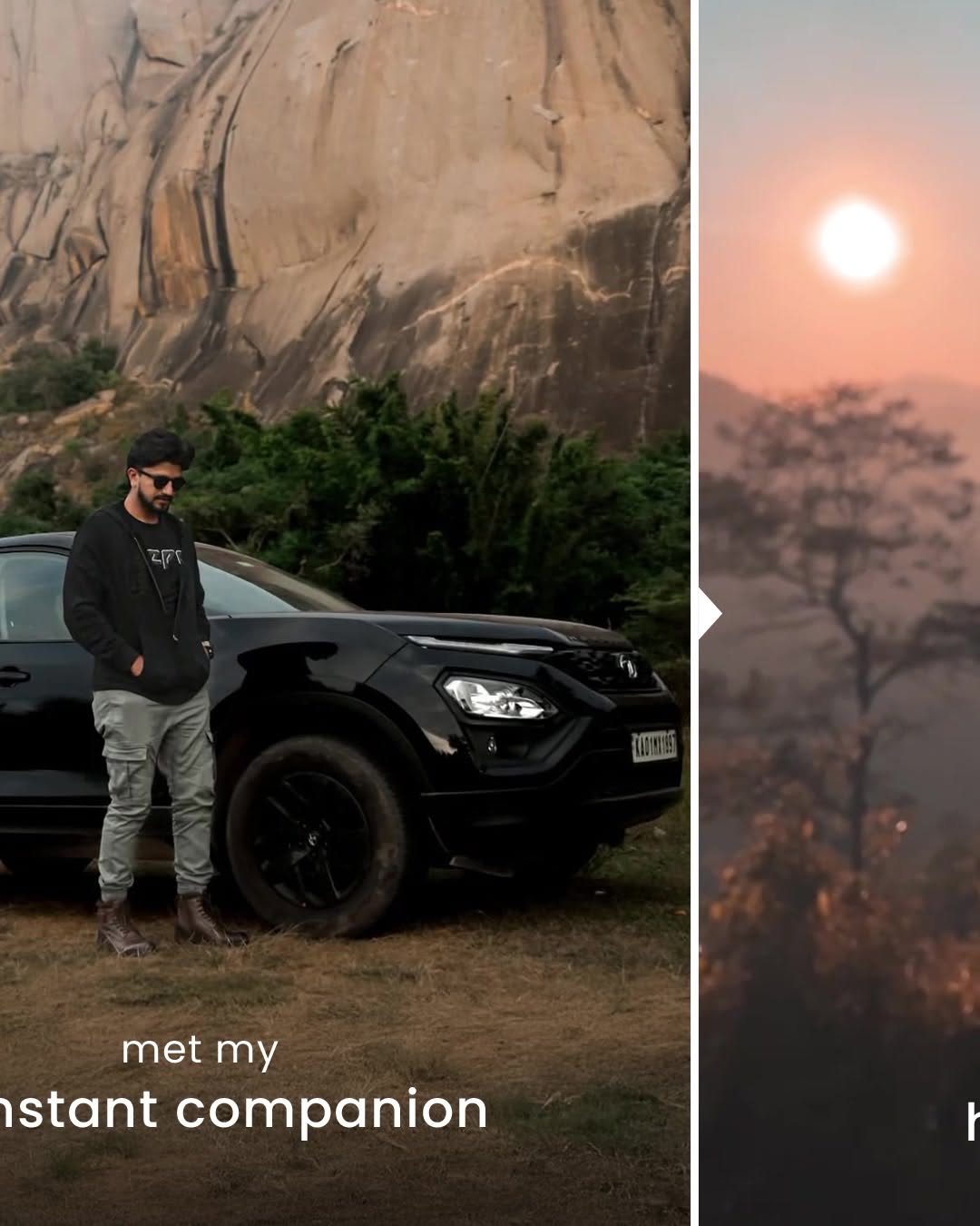 Two hearts, four paws and Akhil s Harrier. TataHarrier Harrier TataMotorsMoments TataMotorsPassengerVehicles
