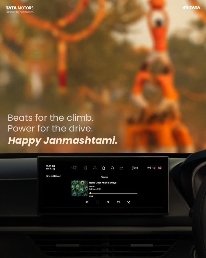 Follow the tune and join the drive of celebrations HappyJanmashtami TataNexon TataMotorsPassengerVehicles Nexon