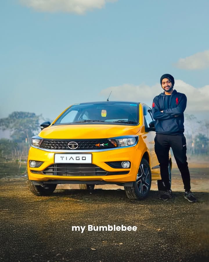 Bumblebee always gets you feeling happy Anindya Tiago ItsAChillCar TataTiago TataMotorsPassengerVehicles TataMo...