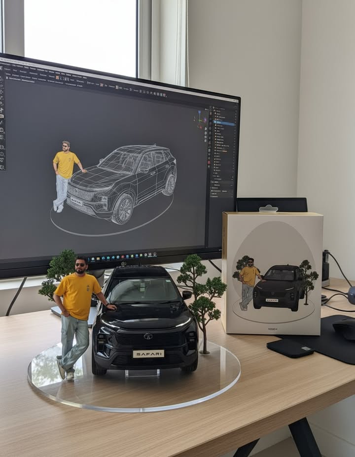 Safari in real life. Safari on the desk