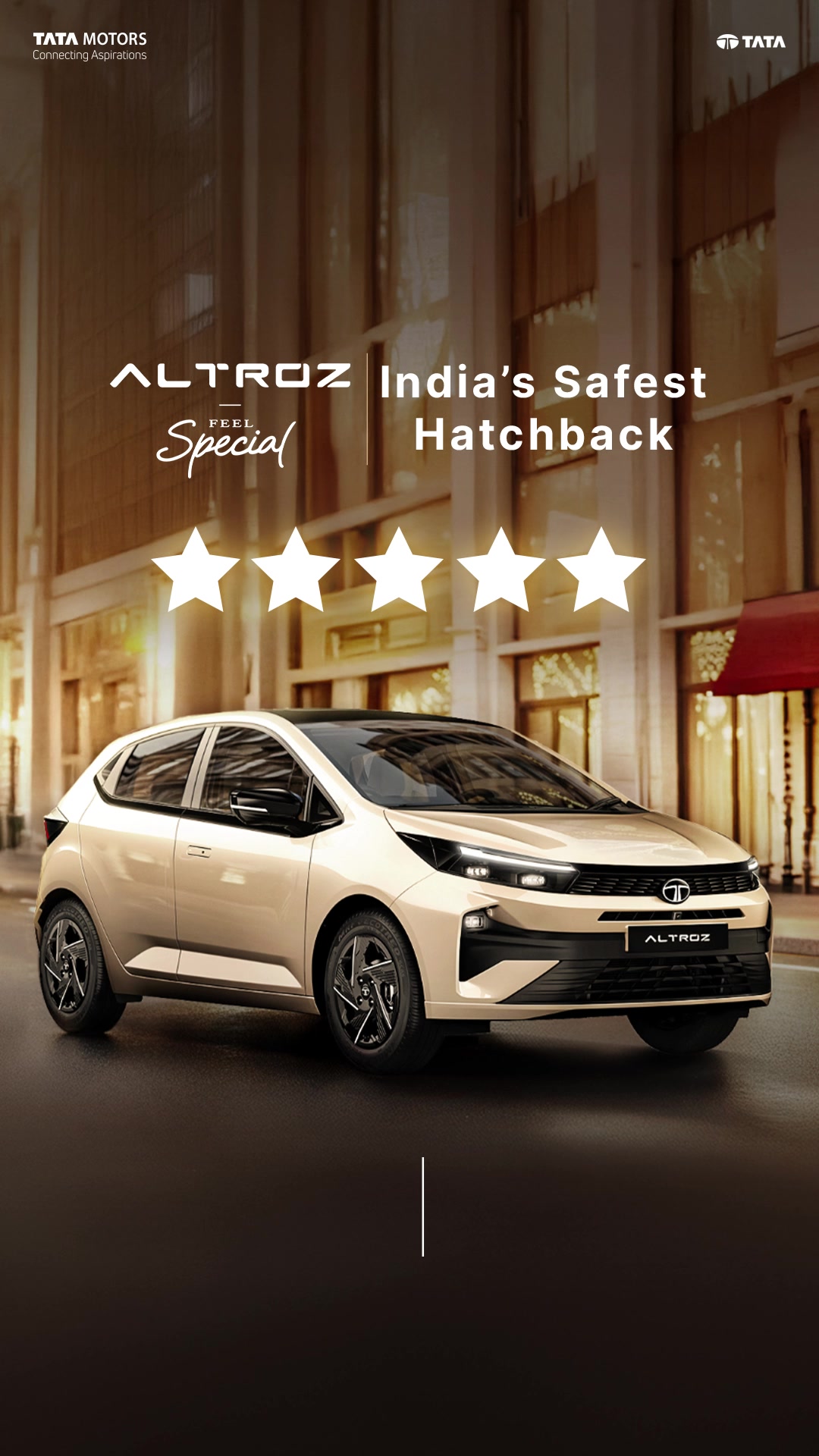 Safety forecast always shining with All New ALTROZ now with 5 star Bharat NCAP Safety Rating