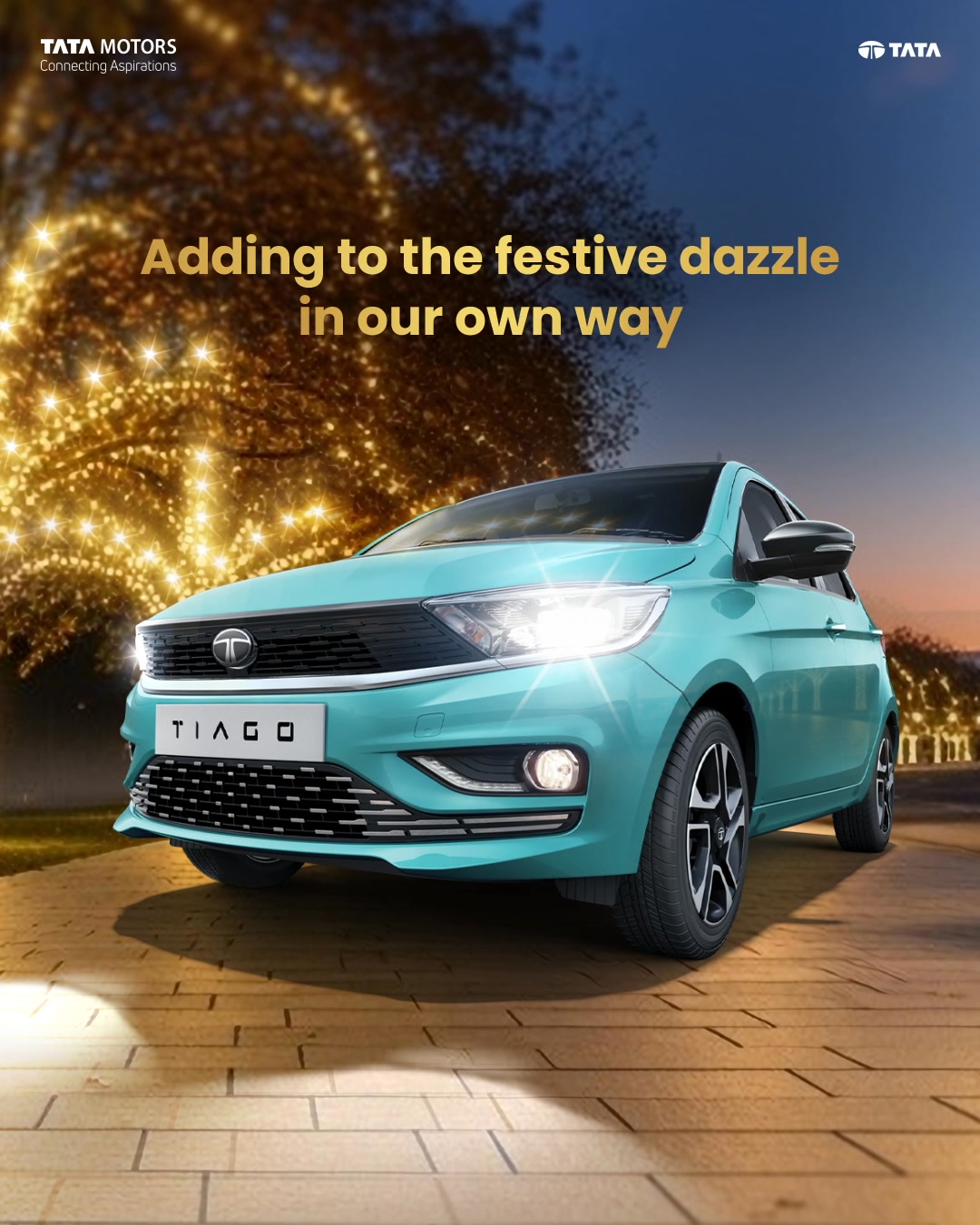 Light up every festive drive with Tiagos LED headlamps. Tiago ItsAChillCar TataTiago TataMotorsPassengerVehicles