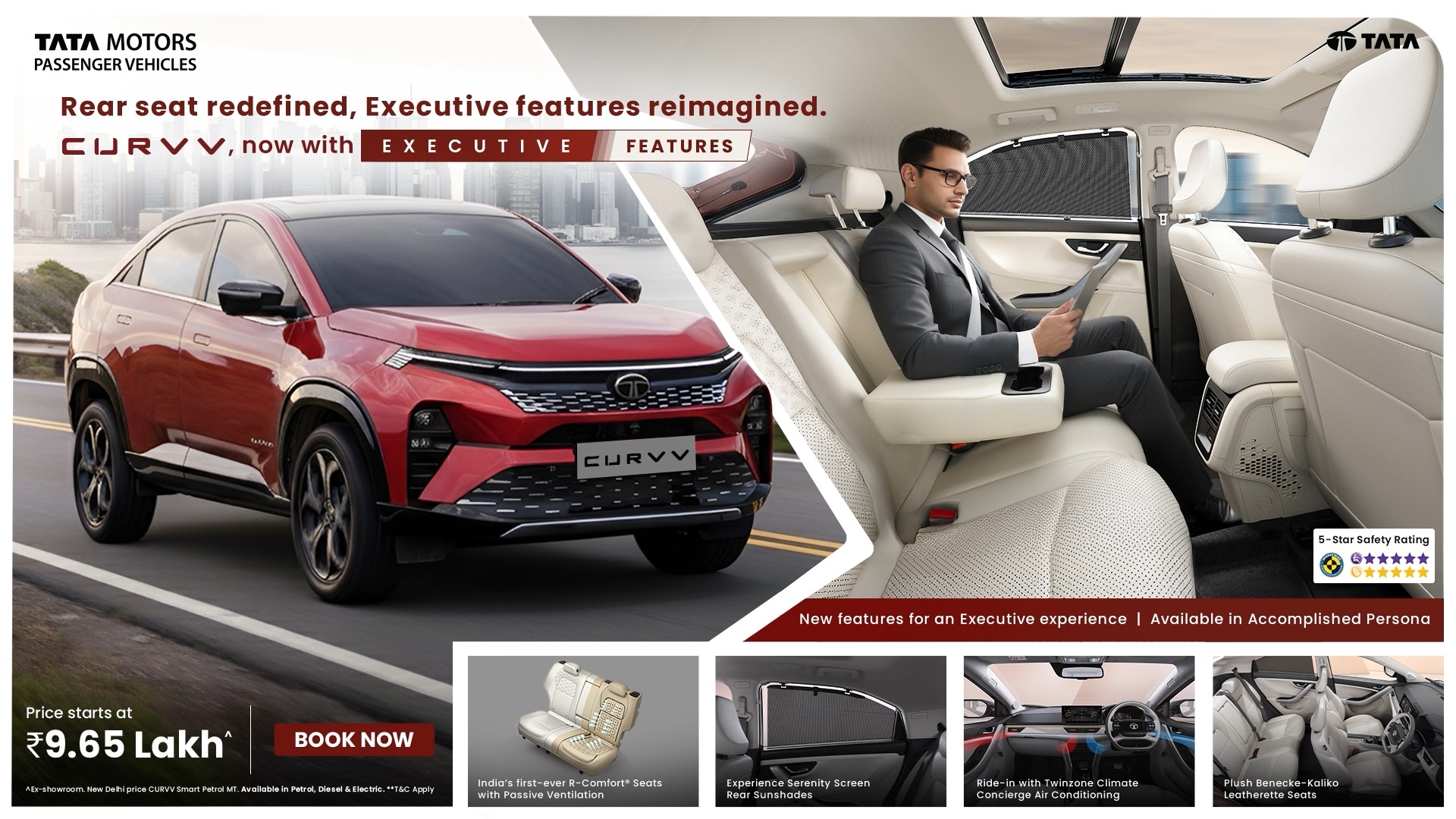 Luxury unfolds in every detail, CURVV Executive redefines premium interiors with enhanced space and refined comfort