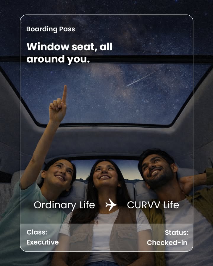 In the CURVV, the in flight entertainment is literally the sky. TataCURVV CURVVExecutive CURVV SUVCoupe TataMotors